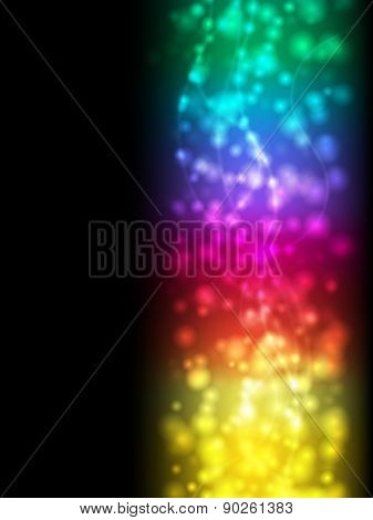 Abstract Background With Bubbles In Vertical Multicolors Tube