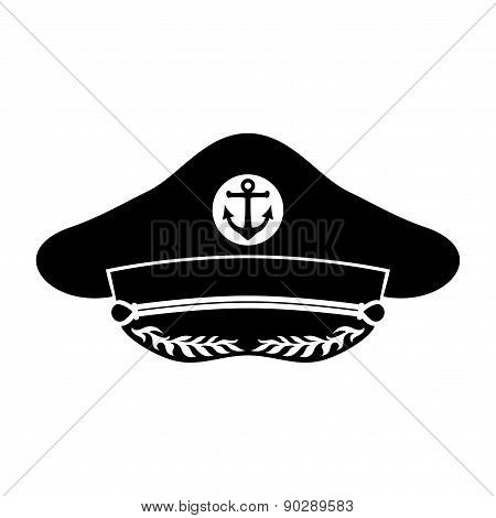 Vector sign. Captain's hat.
