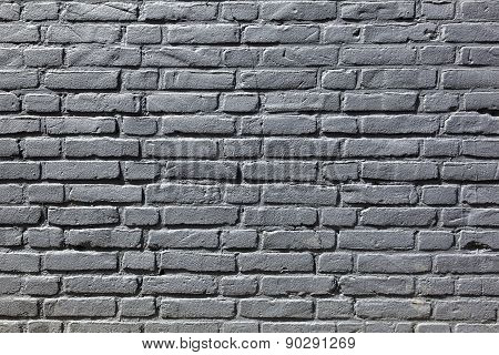 Part Of Grey Painted Brick Wall