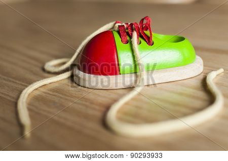 Ornamental wooden shoe