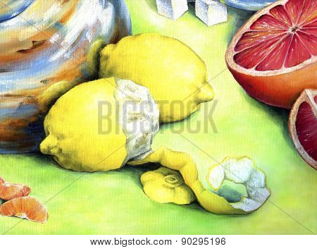Citrus still-life.