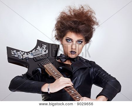 Attraktiv kvinde Guitarist