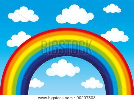 Vector illustration. Rainbow.