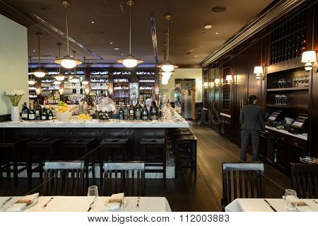 SINGAPORE - NOVEMBER 08, 2015: interior of The Shoppes at Marina Bay Sands. The Shoppes at Marina Bay Sands is one of Singapore's largest luxury shopping malls