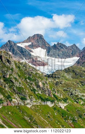 View To Steingletcher Mountain In Swiss Alps