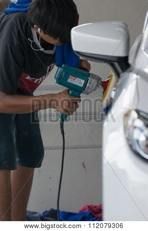 Polishing The Car