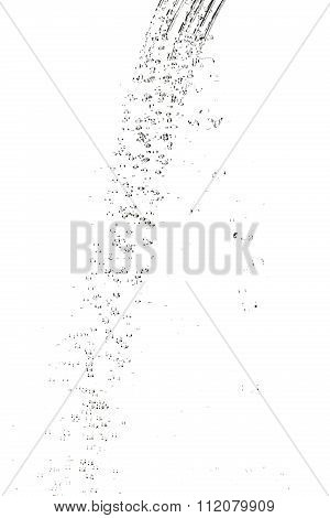 Abstract Splashes And Drops Of Water On A White Background.