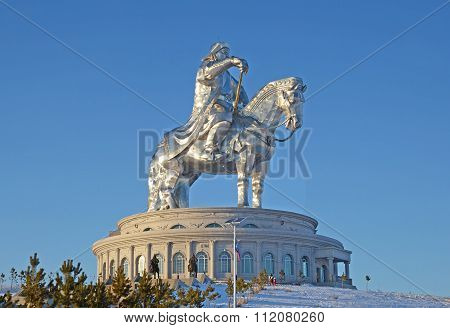 Tsonjin Boldog, MN-Dec,03 2015: Genghis Khan Equestrian Statue
