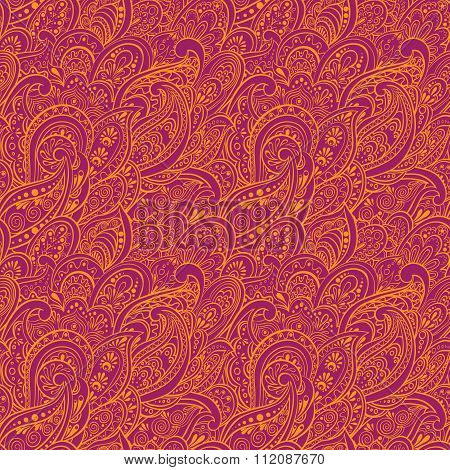 Paisley Seamless Pattern. colorul ethnic vector background