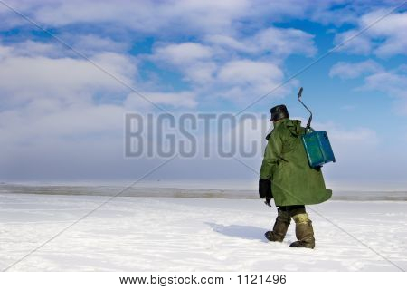 Rybář ledu mizí
