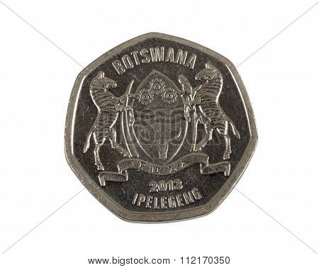 Detail Of Botswana Pula Thebe Coin