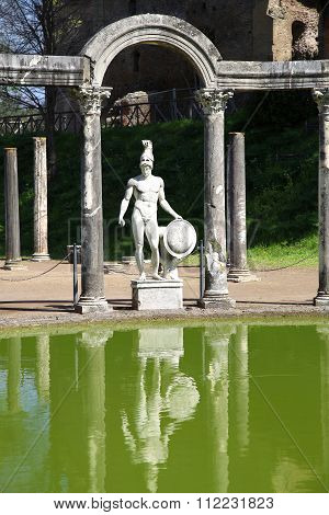 Ancient Ruins Of Villa Adriana ( The Hadrian's Villa ), Canopo, Tivoli, Italy