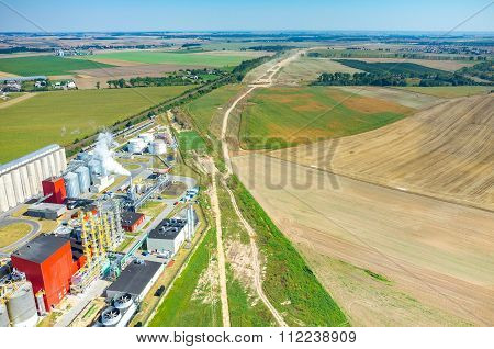 Biofuel Factory Aerial View