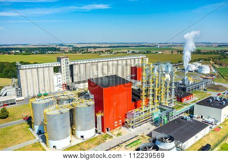 Biofuel Factory Aerial View