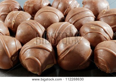 Close-up of chocolate balls