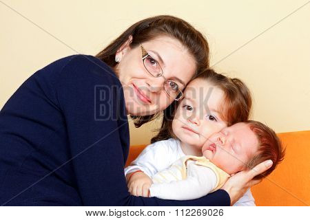 Mother With Her Children