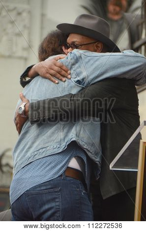 LOS ANGELES - DEC 21:  Quentin Tarantino, Samuel L. Jackson at the Quentin Tarantino Hollywood Walk of Fame Star Ceremony at the Hollywood Blvd on December 21, 2015 in Los Angeles, CA