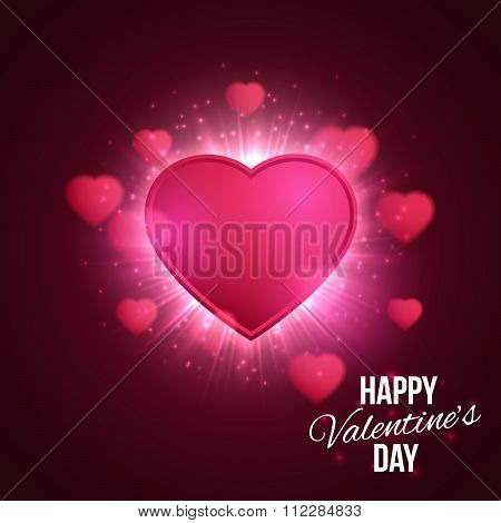 Happy Valentine's Day, shinig heart
