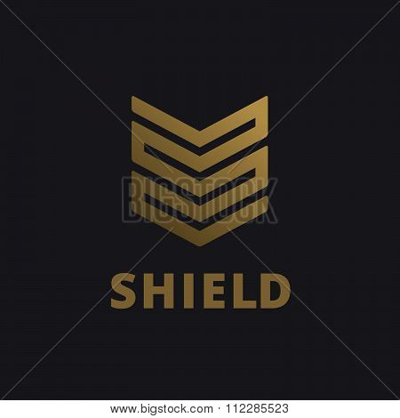 Shield logo icon design template elements