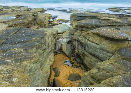 Rocks and waves at Point Cartwright