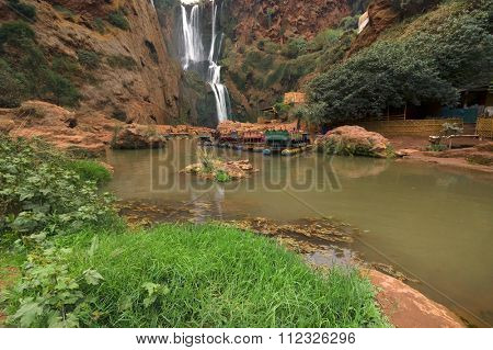 Ouzoud Waterfalls located in the Grand Atlas village of Tanaghmeilt, in the Azilal province in Morocco, Africa