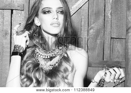 Pretty Woman With Jewellery