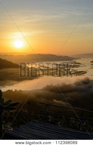 Beautiful View At Sunset At Phuhuayesan, Nong Khai Provience, Thailand