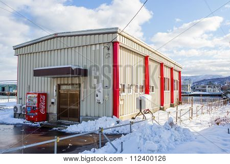 Commercial buildings around Otaru city