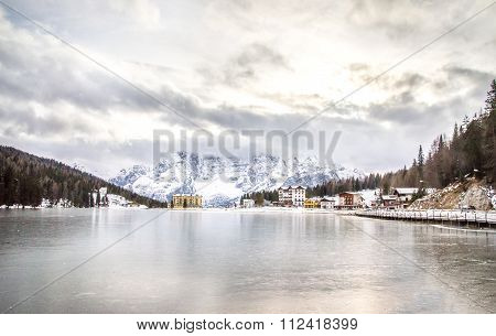 Misurina Lake Frozen