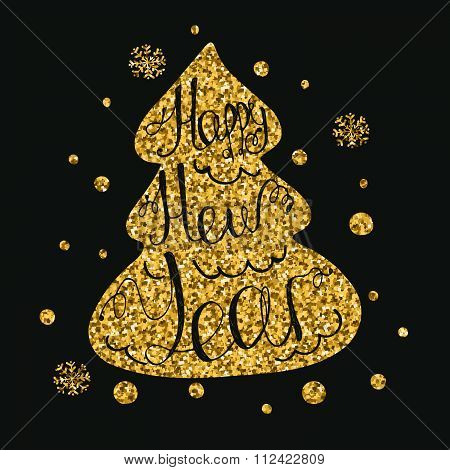 Background with Christmas tree.
