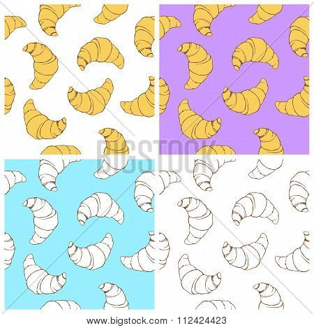 Croissant seamless texture