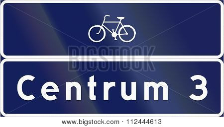 Road Sign Used In Sweden - Confirmatory Sign