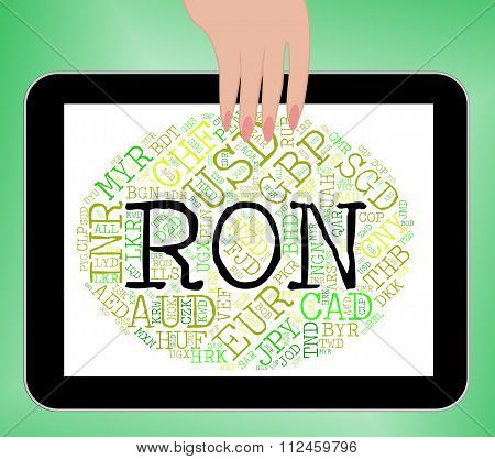 Ron Currency Means Worldwide Trading And Banknotes