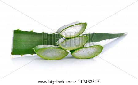 Aloe Sliced Isolated On A White Background