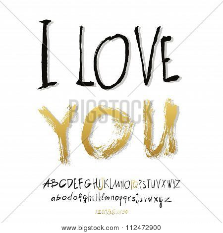 Ilove you hand lettering