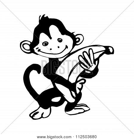 Monkey Banana Happy