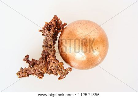 Native Copper And Cu Ball