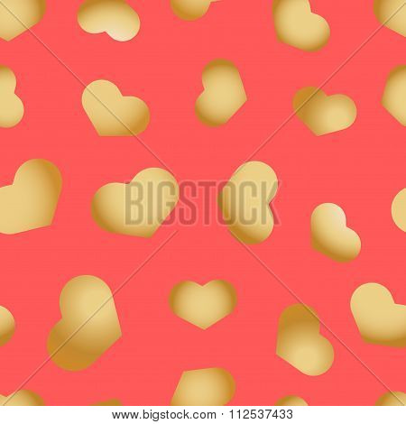 Seamless pattern with hearts beautiful