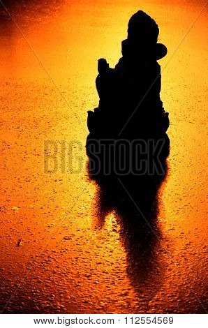 Silhouette  Ganesha Hindu God