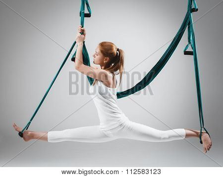 Antigravity Yoga - Stock Image