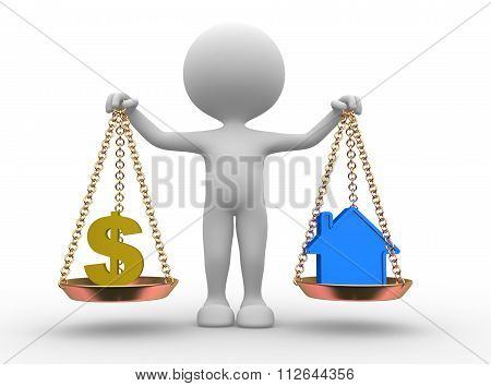Dollar Sign Or House