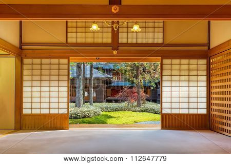 NIKKO, JAPAN - NOVEMBER 16, 2015: Tamozawa Imperial Villa first built in Tokyo in 1632. It was deconstructed and moved to the present location in Nikko, in 1898