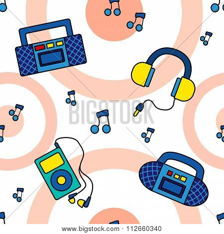 Seamless tape recorders pattern