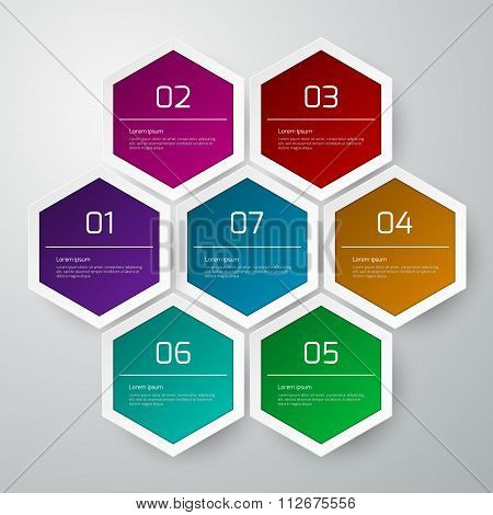 Vector illustration infographics hexagons