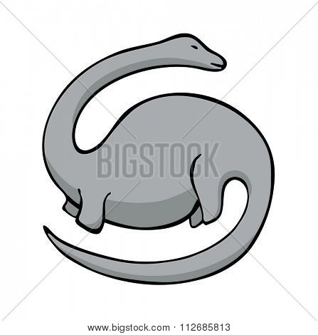  illustration of cartoon diplodocus dinosaur