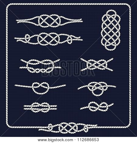 Marine Symbol. Rope Knots.