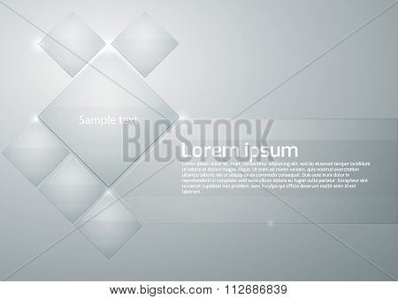 Vector illustration infographics glass squares