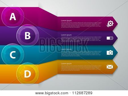 Vector illustration infographics band arrow