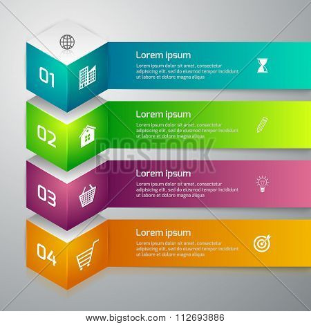 Vector illustration infographics 3d cube