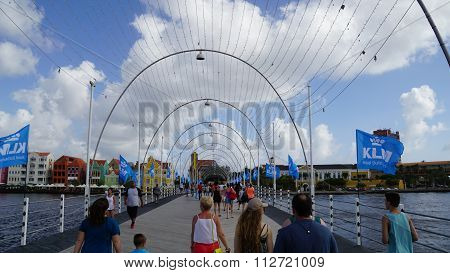 Queen Emma Pontoon Bridge in Curacao